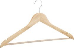 kontrast Wieszaki drewniane lakierowane komplet 10 sztuk naturalne