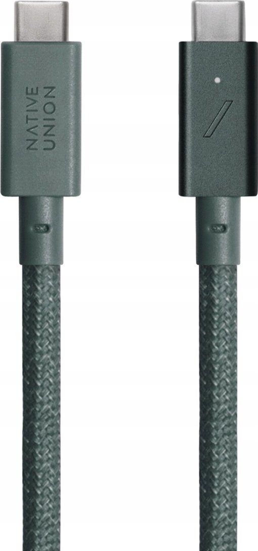 Kabel USB Native Union USB-C - USB-C 2.4 m Zielony (BELT-PRO2-GRN-NP)