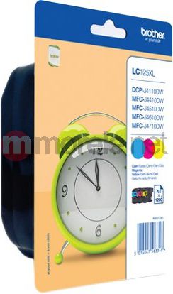 Tusz Brother tusz oryginalny LC-125XL (cyan, magenta, yellow)