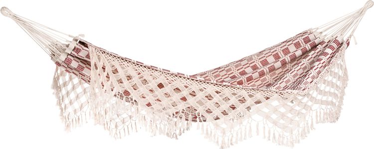 Rio Hamak jednoosobowy, czerwono-ecru Rio bordeaux