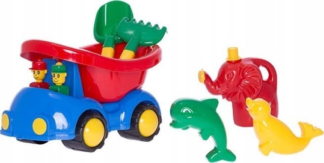 Teka Samochód pty¶ z dodatkami do piasku i konewka
