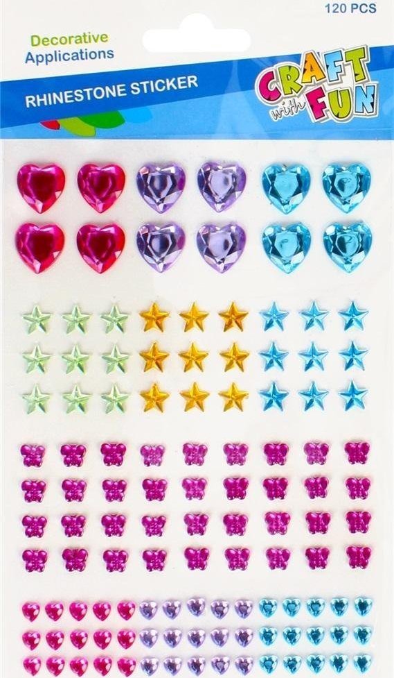 Craft with Fun OZDOBA DEK KRYSZT SPRZYL KOL CF 120SZT MIX B/C