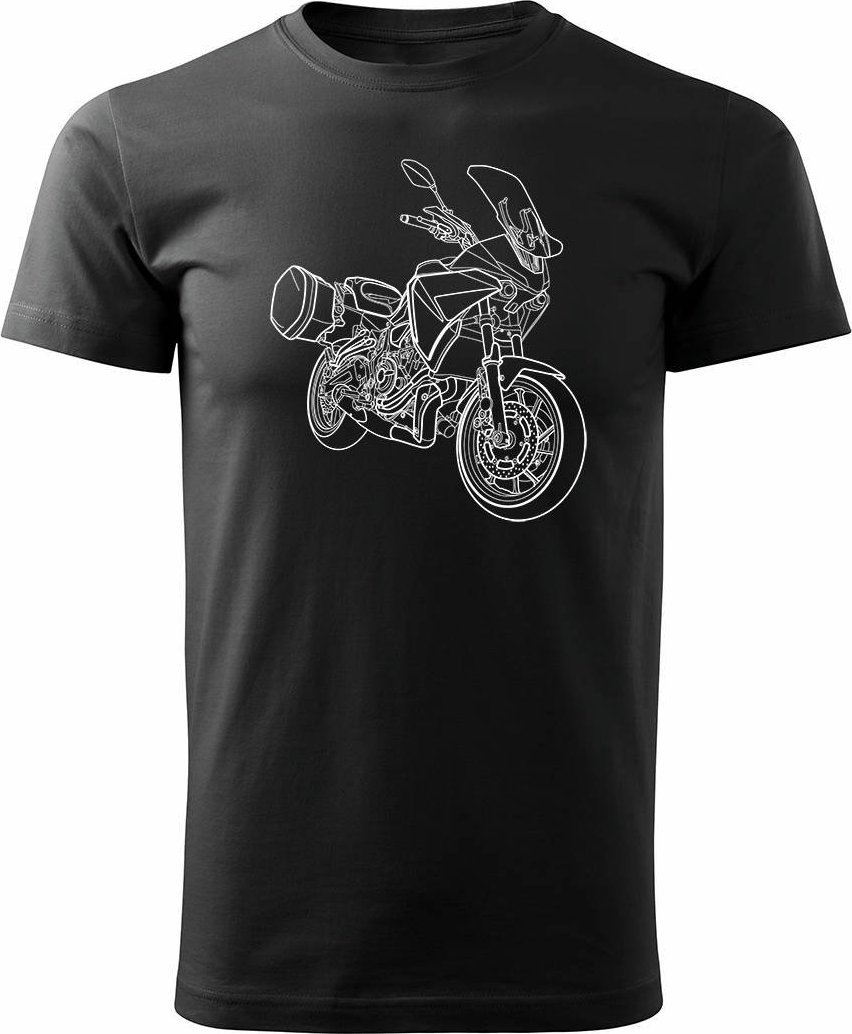 Topslang Koszulka motocyklowa z motocyklem na motor Yamaha Tracer 7 700 męska czarny XXL