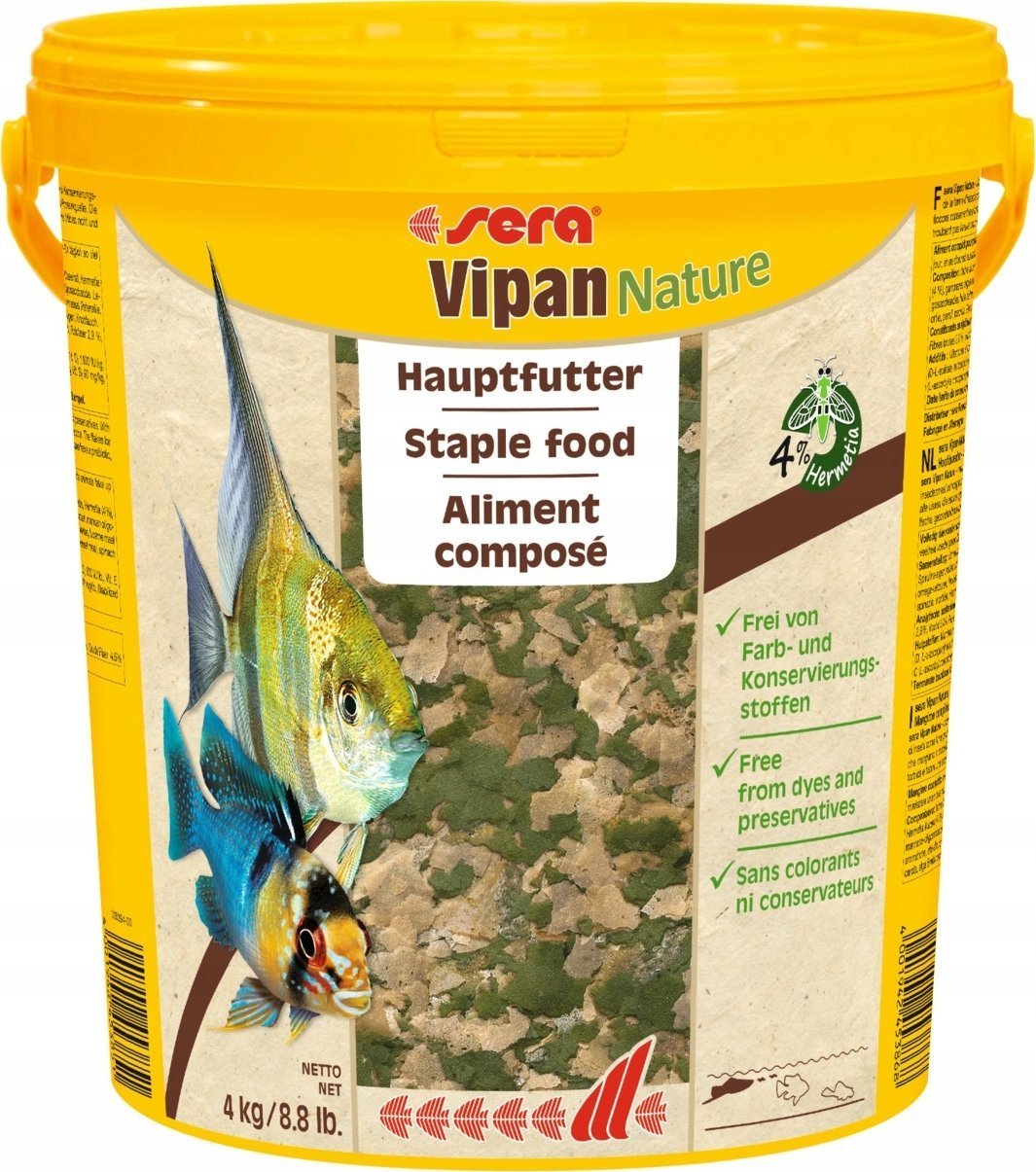 Sera Vipan Nature 21 l (4 kg) – Premium pokarm dla ryb tropikalnych (SE-32293)