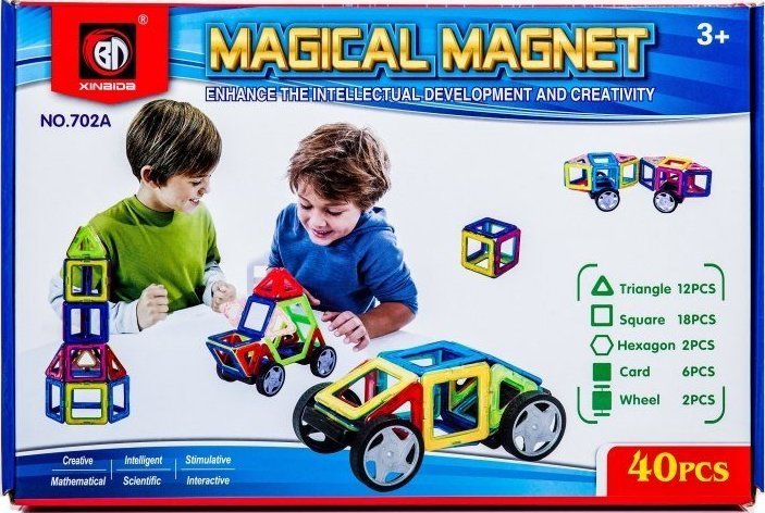 Kontext Klocki magnetyczne MAGICAL MAGNET 40SZT