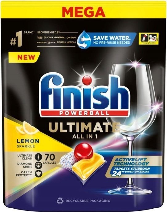 Finish Kapsułki do zmywarki Ultimate Lemon 70 szt.