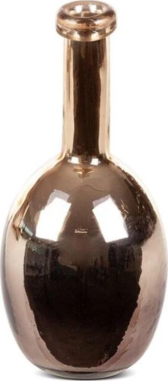 Eurofirany SZKLANY WAZON DEKORACYJNY DALIA (01) (FI) 10X24 CM BRĄZOWY