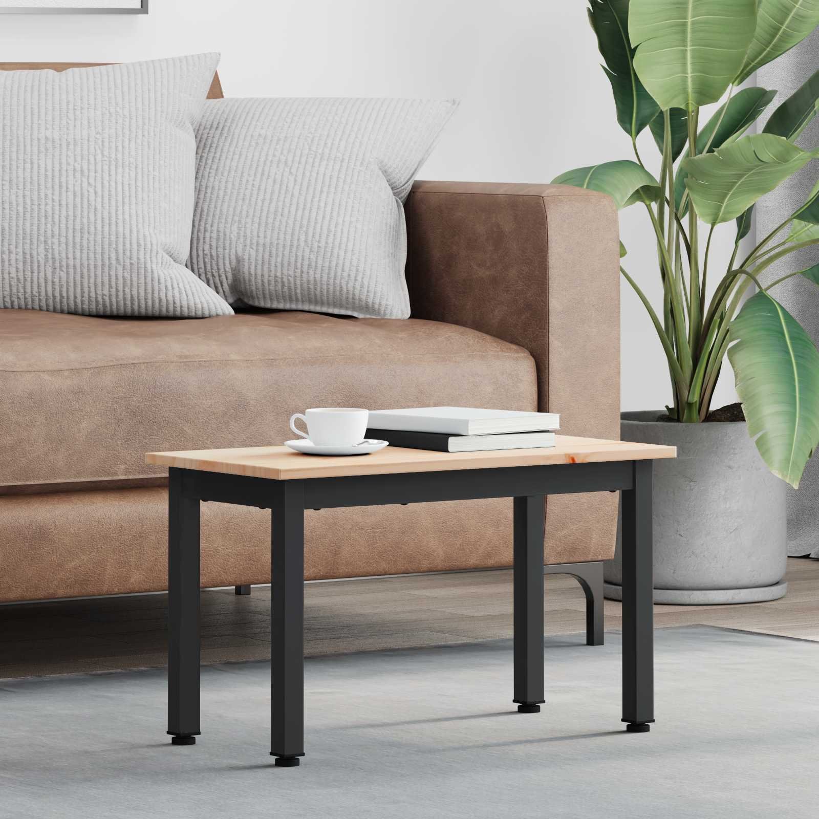 vidaXL Stolik kawowy Naturalny 60 x 30 x 36 cm Lekkie sosnowe drewno