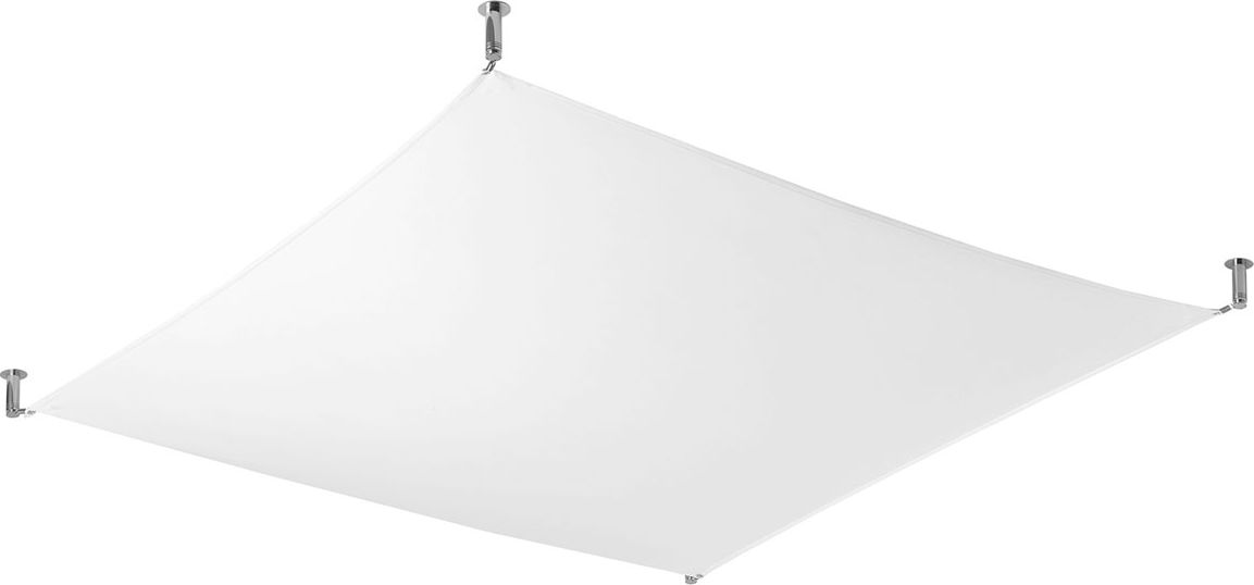 Lampa sufitowa Lumes Biały nowoczesny plafon z tkaniny 140x140 cm - EX660-Luni