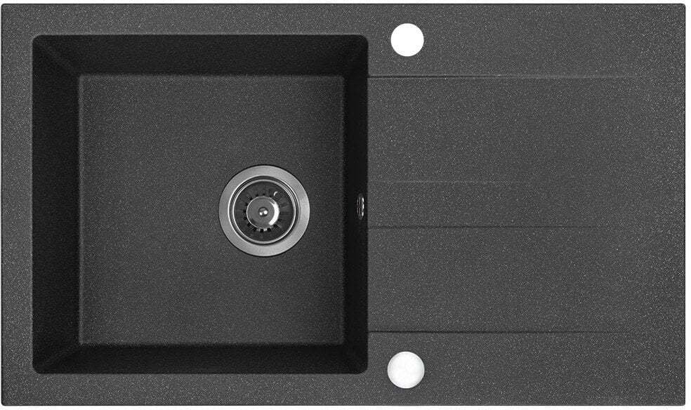 AQ.901-1019011 / AQUAFORM / MARANELLO / ZLEW GRANIT CZARNY MONO ,44X76CM , 1K+OC , SYFON /