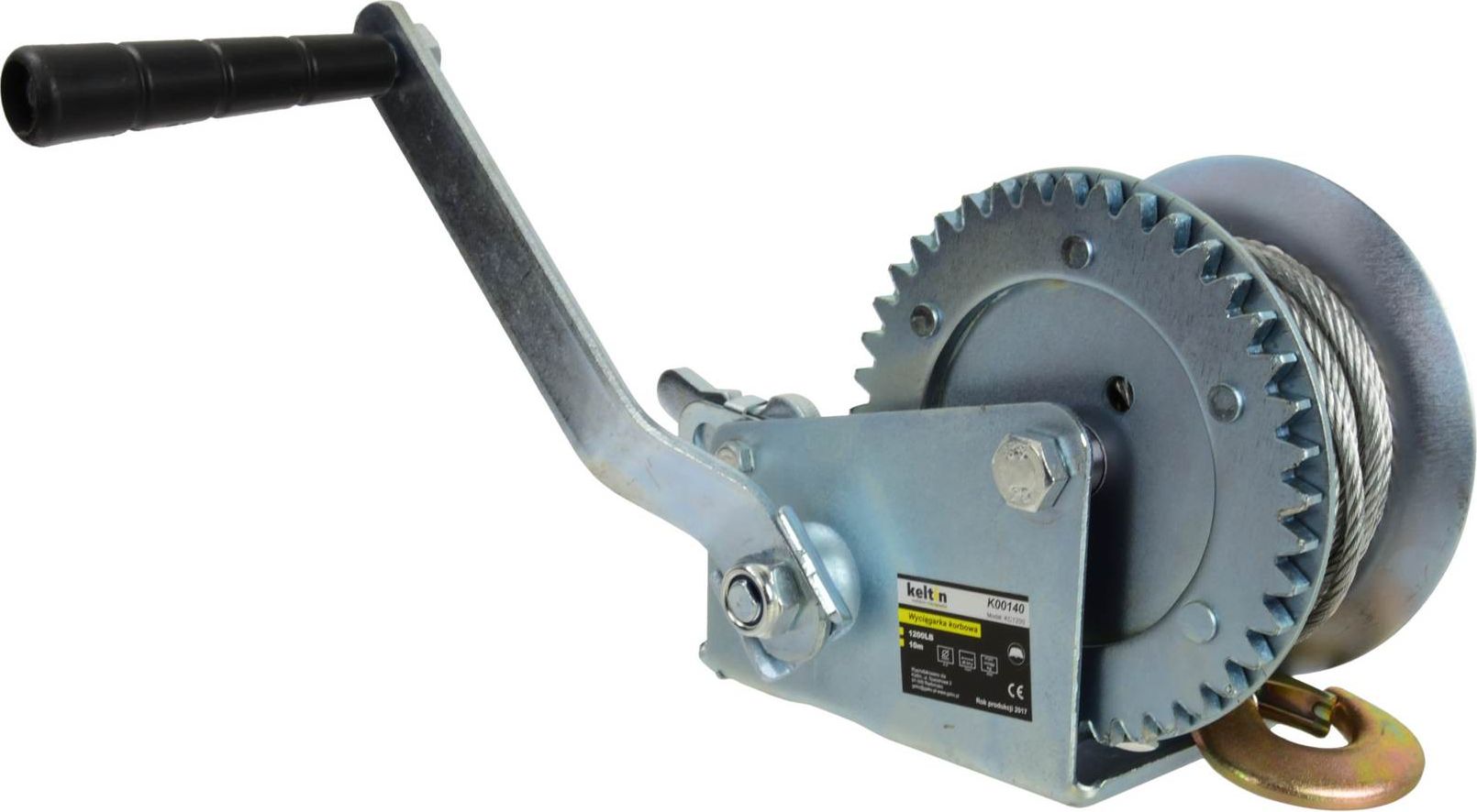 Geko Wyciągarka korbowa 1200LBS/545kg 10m