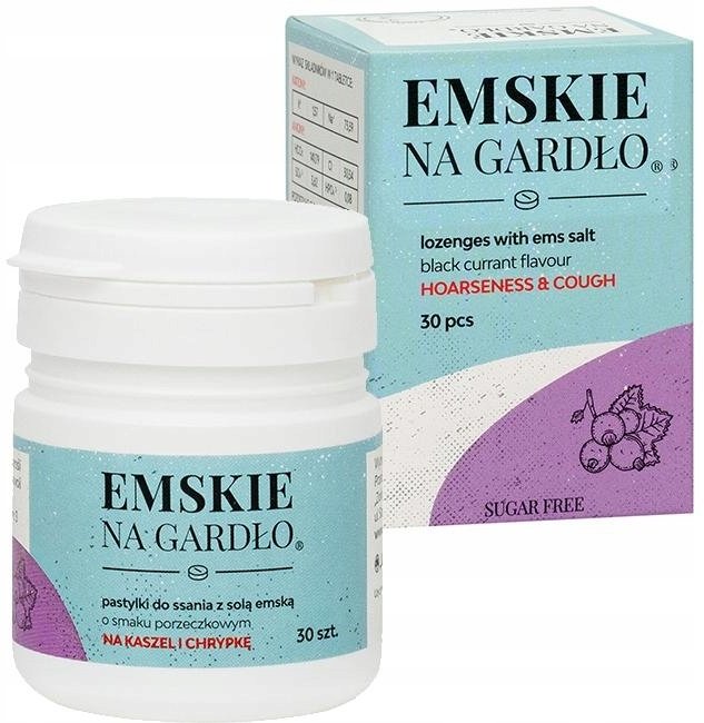 ZIOŁOLEK_Emskie na gardło suplement diety do ssania Porzeczka 30 pastylek