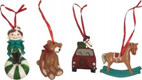 Kaemingk Zawieszka na choinkę bożonarodzeniowa 6x7 cm mix wzorów