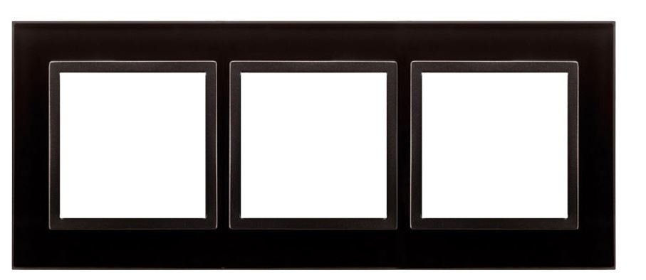 Kontakt-Simon Ramka potrójna szkło zastygła lawa- DRN3/73