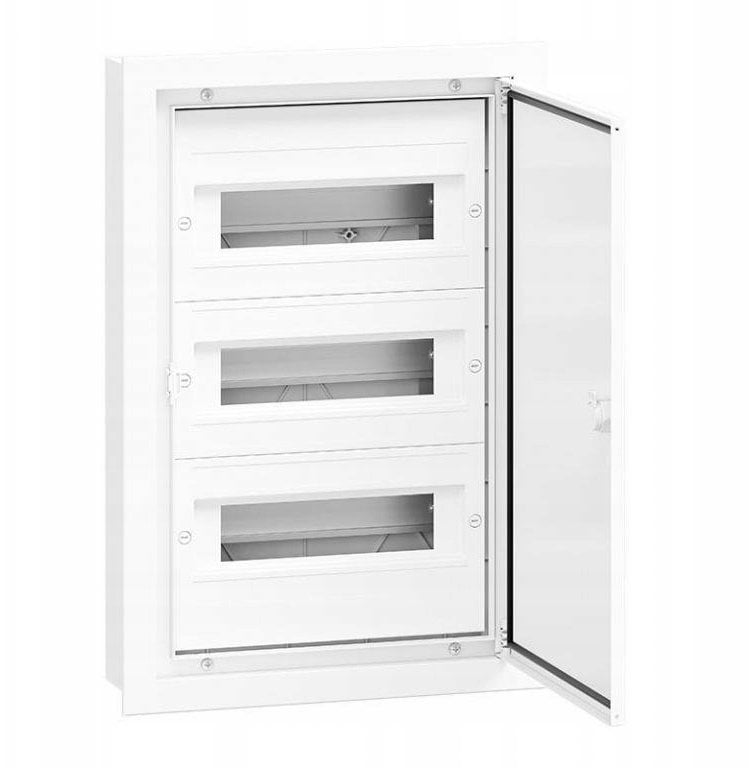 Rozdzielnica hermetyczna podtynkowa 3x12 drzwi aluminiowe IP54 DARP 36S Quiteline 9.312