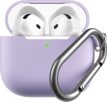 KeyBudz Elevate Keychain - silikonowe etui ochronne do AirPods 4 gen. (lavender)