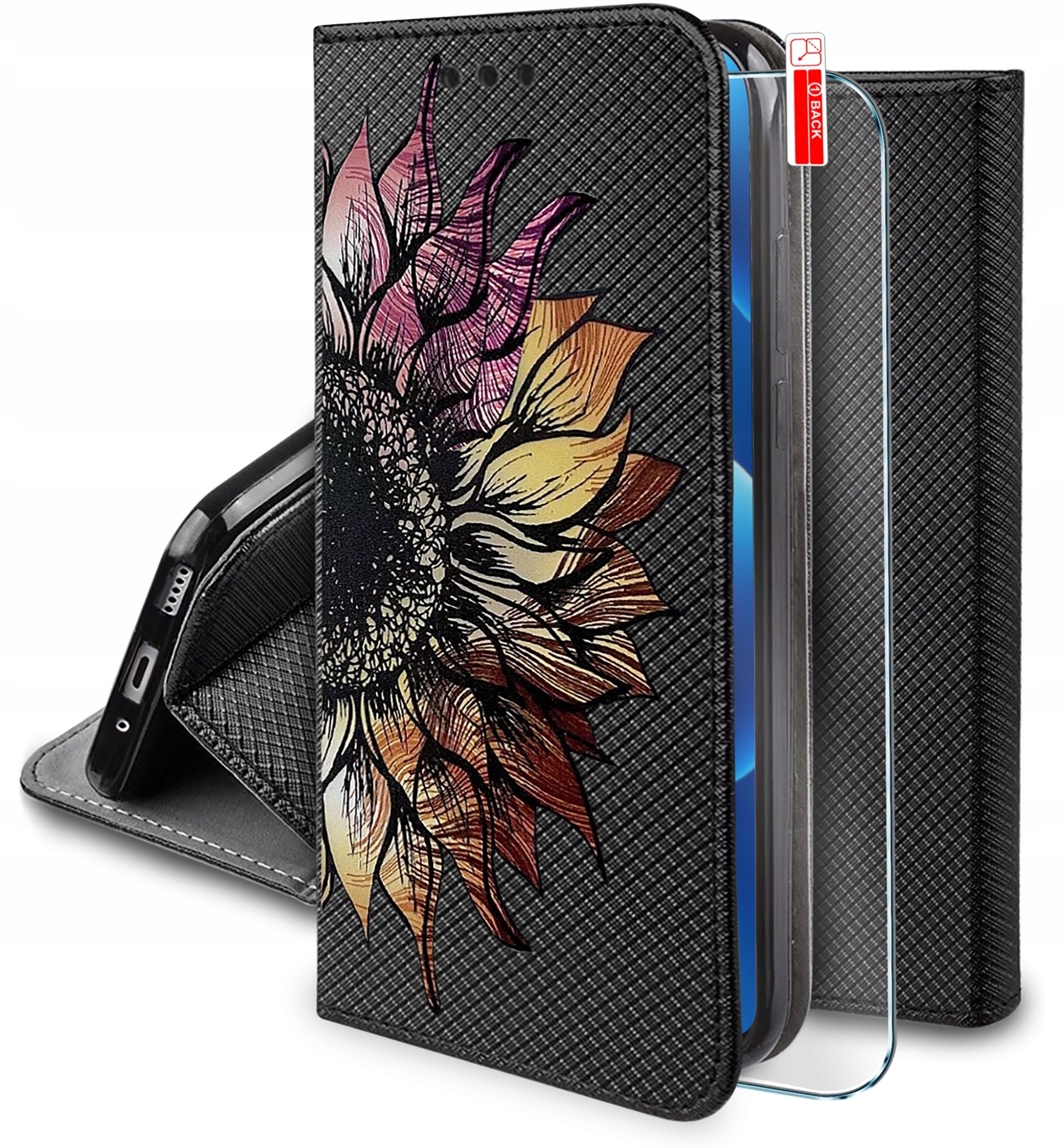 Etui do Honor 400 Lite MAGNET WZORY CASE + SZKŁO 9H