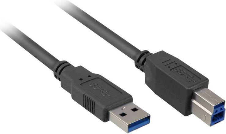 Kabel USB Sharkoon USB-A - USB-B 1 m Czarny (4044951015634)