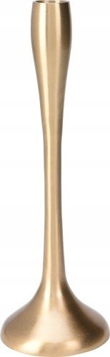 Złoty świecznik na jedną świecę, 8,5 x 25,5 cm