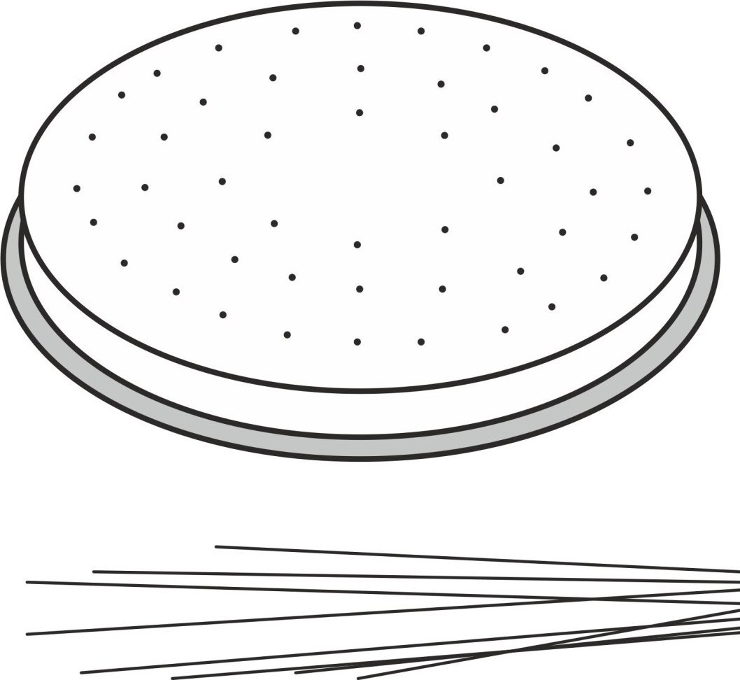 Hendi Końcówka do wyrobu makaronu CAPELLI D'ANGELO anielskie włosy 22 otwory śr. 1 mm MPF2.5/4 - Hendi 229408