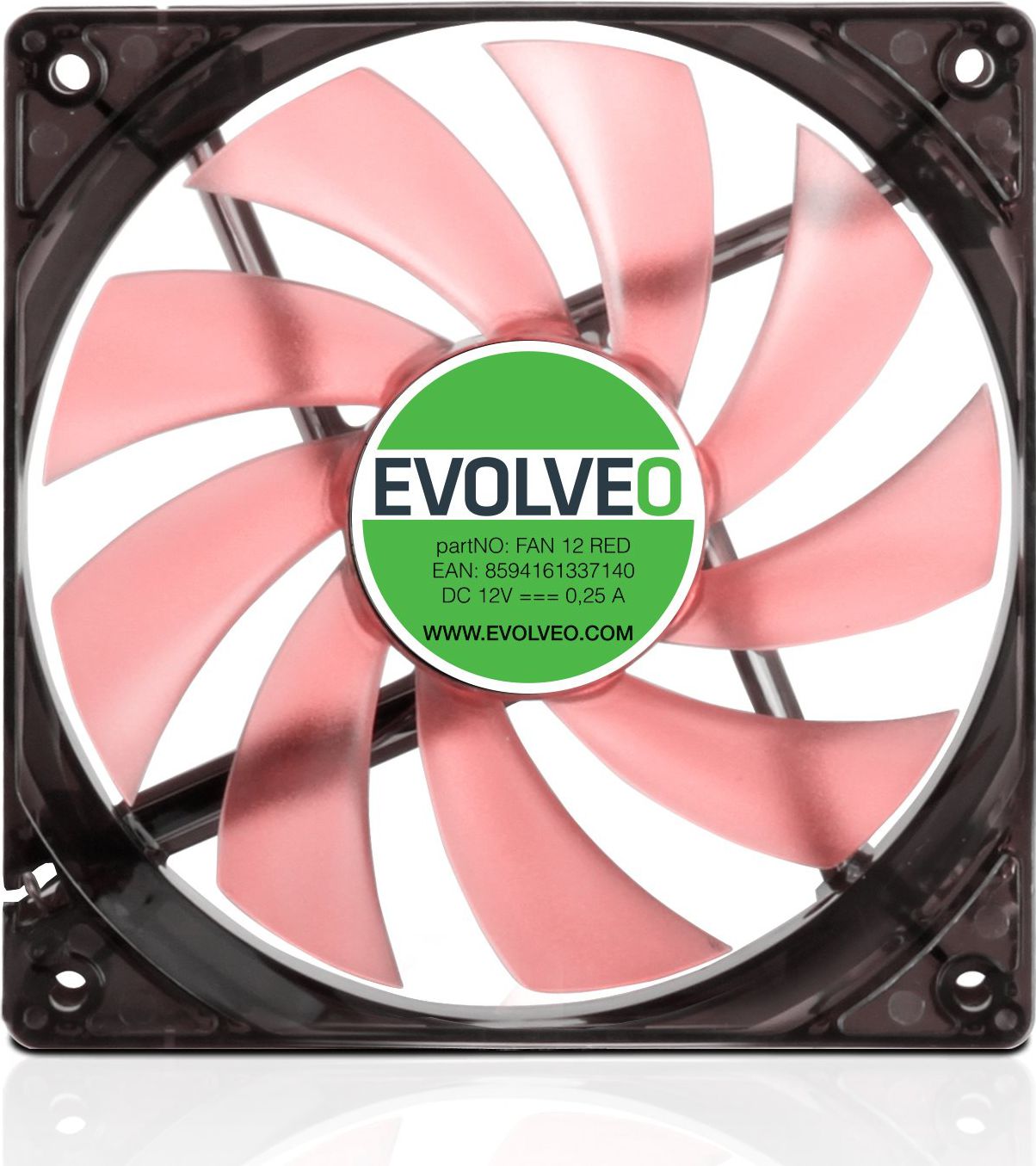 Wentylator Evolveo FAN 12 RED