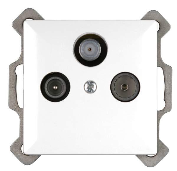 Opal Gniazdo RTV-SAT końcowe opal/perła białe