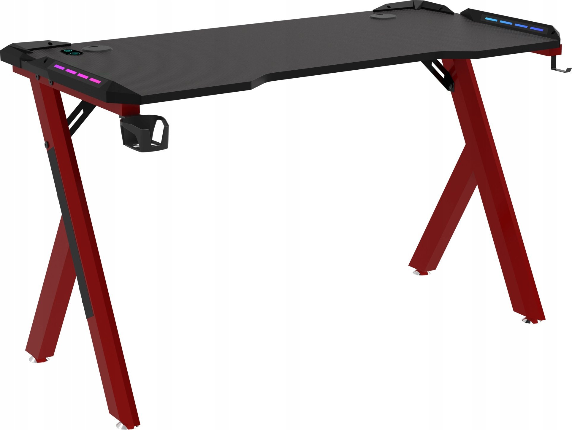 Biurko Cortek BIURKO GAMINGOWE DLA GRACZA CORTEK 141 RGB STEROWANIE UCHWYTY