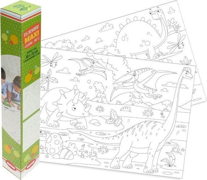 Kolorowanka podłogowa Dinozaur