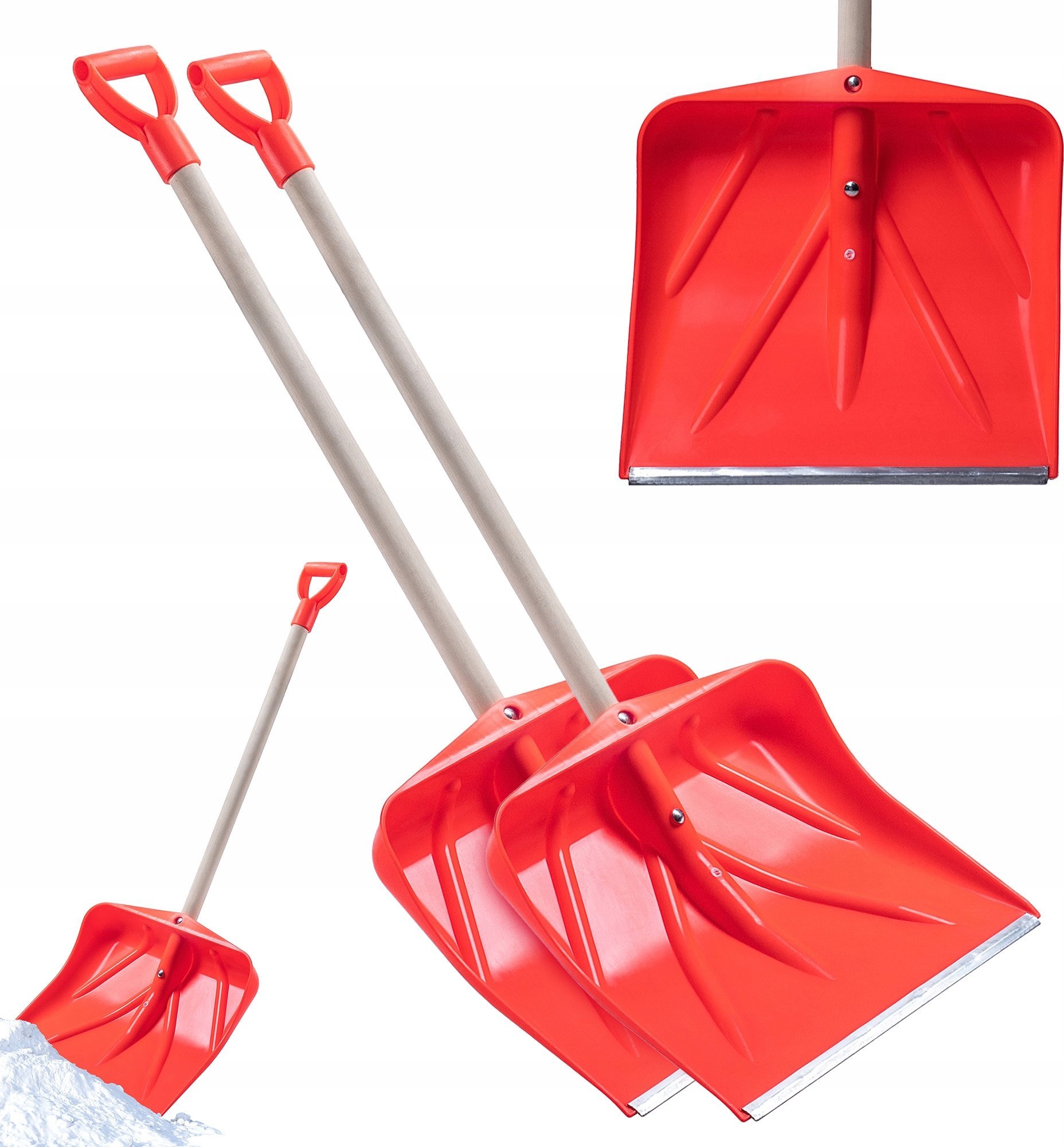 Kadax KADAX Łopata Do Śniegu Duża Szufla Solidna Drewniany Trzon Łopaty 130cm