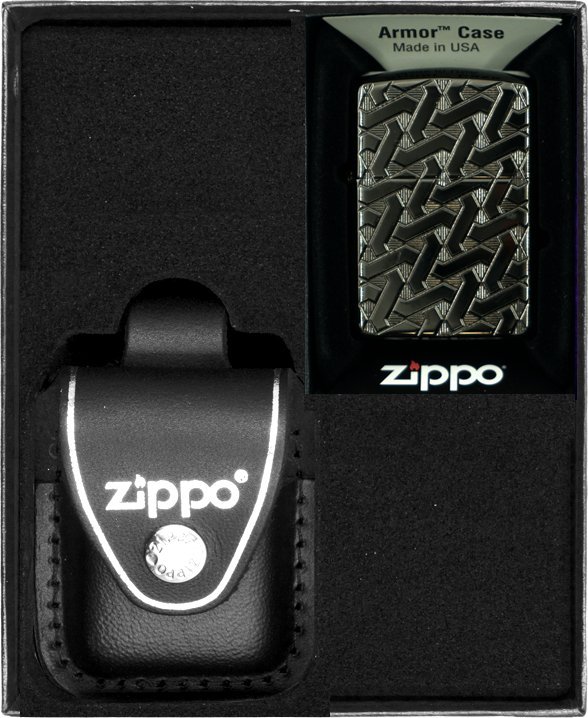 Zestaw ZIPPO Zapalniczka GEOMETRIC WEAVE DESIGN Prezentowy No3