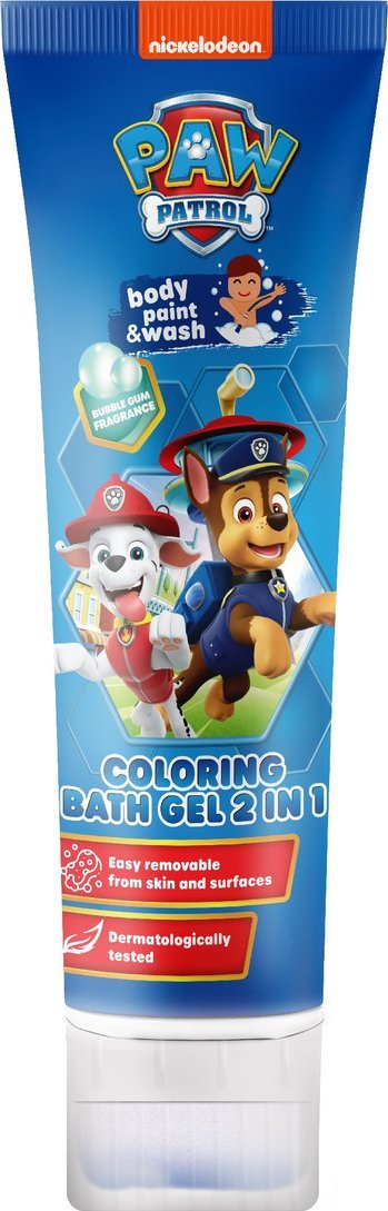 Kids Psi Patrol Żel Koloryzujący do Kąpieli 2w1 Bubble Gum 150ml