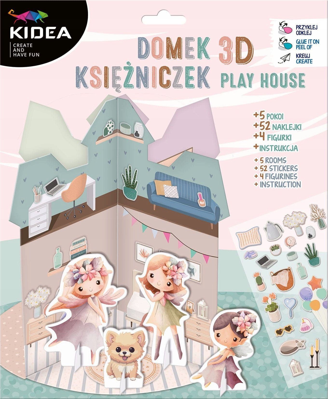 Derform ZEST KREAT DOMEK KART KSIEZNICZ 3D AKC KIDEA PUD