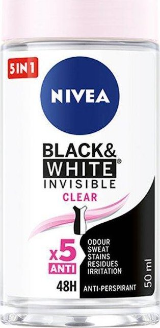 Nivea Black&White Invisible Clear antyperspirant w kulce 50ml