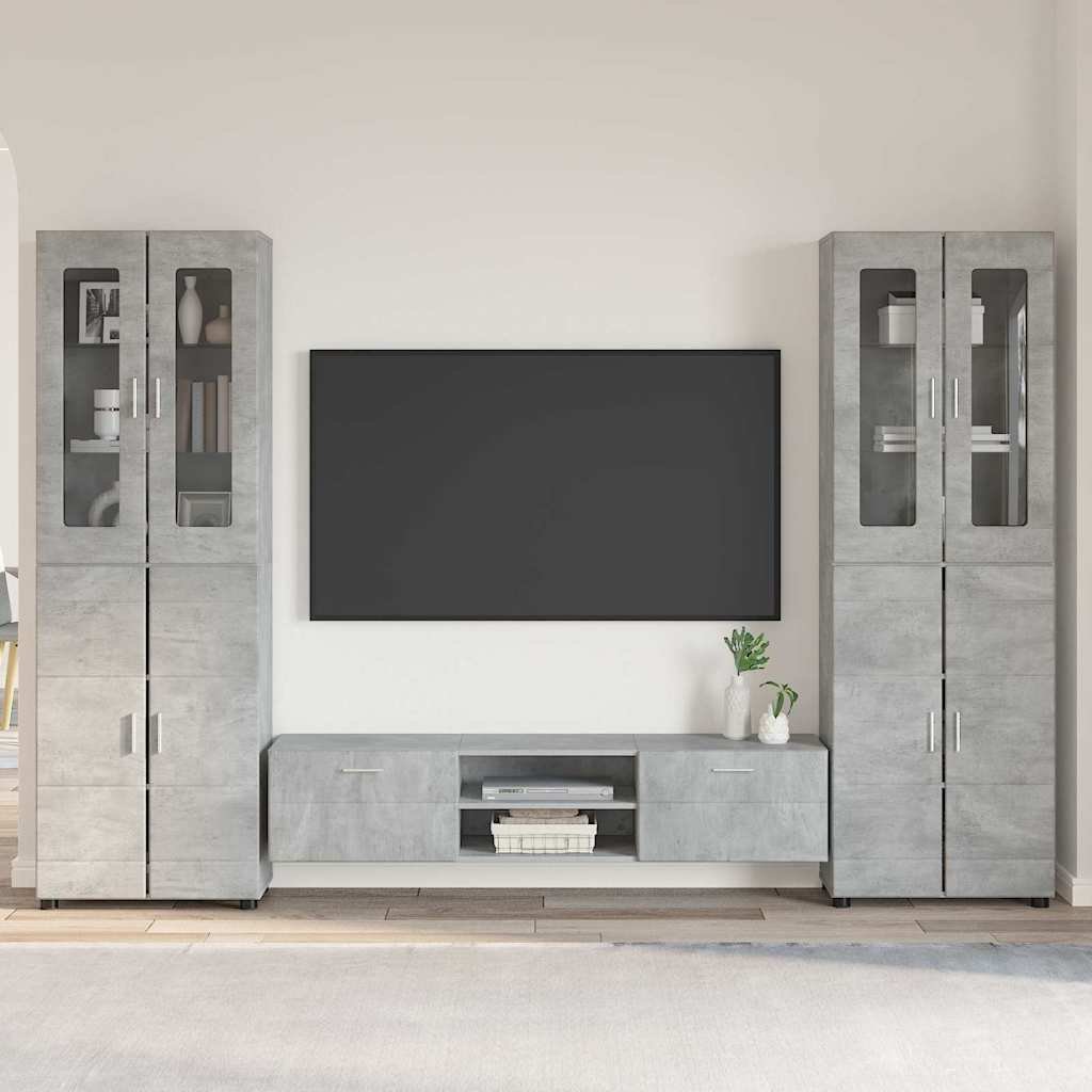 vidaXL Zestaw szafek RTV Betonowy szary