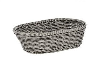 Koszyk owalny 24x16x7 cm szary 7797