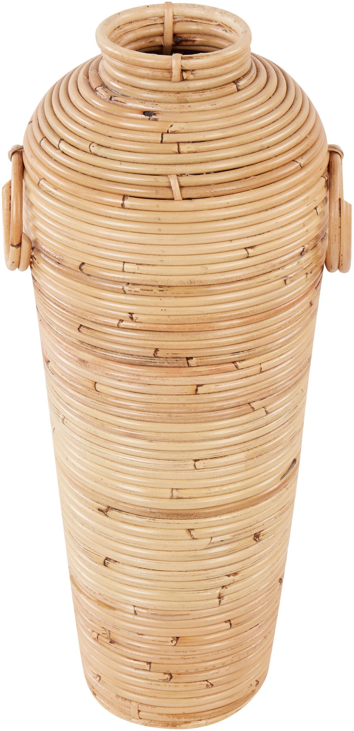 Beliani Wazon dekoracyjny ELATIA Rattan 50 cm Naturalny