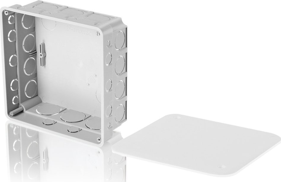 Simet Puszka podtynkowa rozgałęźna z pokrywą, 150x150x60 mm, szary, E142