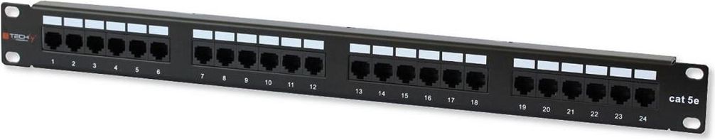 Techly Patch panel 19" 1U 24x RJ-45 Cat.5E UTP (022861)