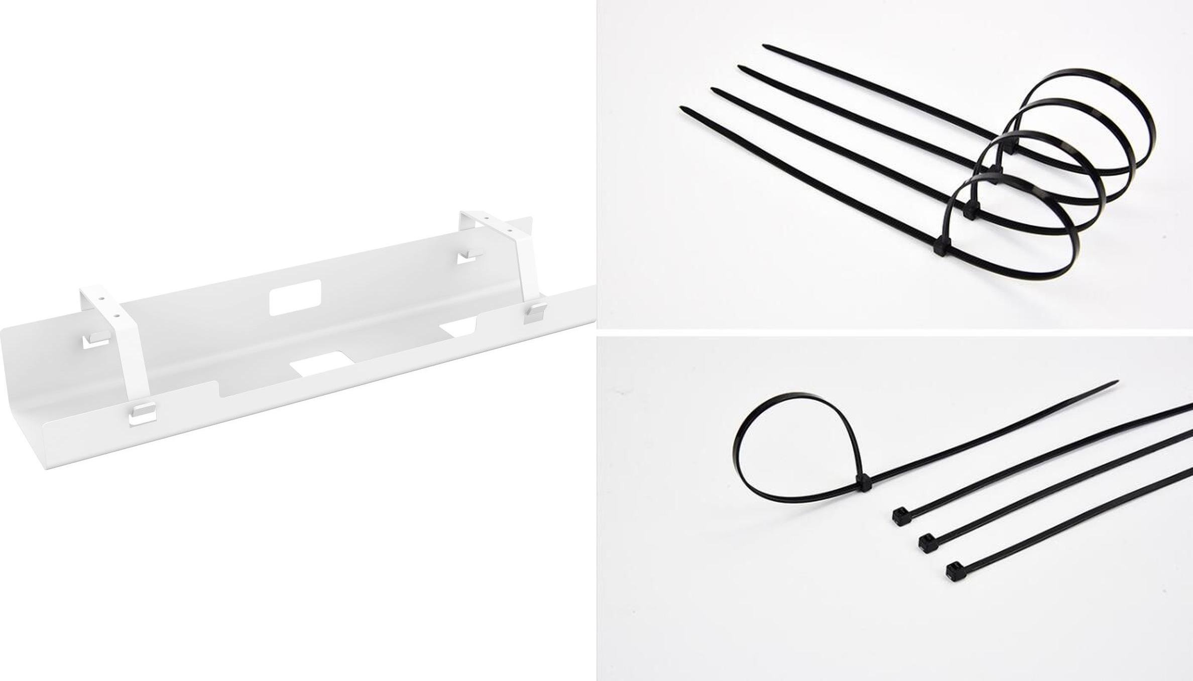 Organizer Mozos Organizer Mozos Maskownica Biały 1 sztuka (OCUD11-WH) + Opaska zaciskowa Czarny 100 sztuk (MCABLE-L)