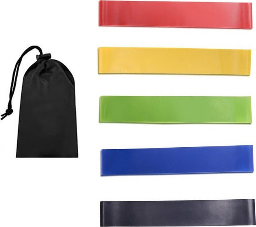 Sportech Mini Band LOOP różne poziomy oporu w zestawie wielokolorowy 5 szt.