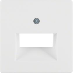 Hager Płytka czołowa do gniazda przyłącz. UAE 2-kr komp./tel. biały, aks (14096089)