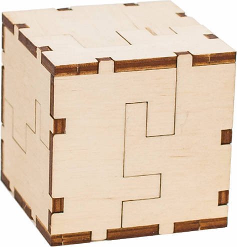 EcoWoodArt EWA Drewniane Puzzle 3D - Kostka