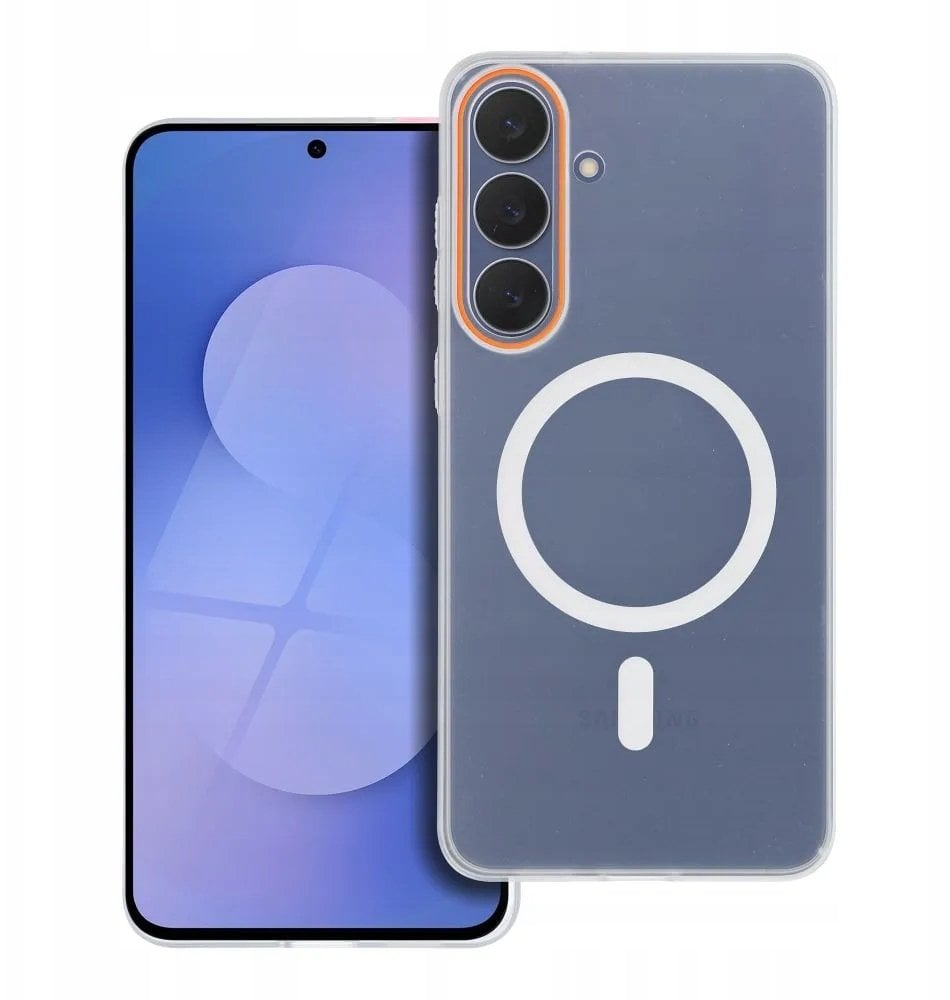 Futerał GO ORANGE kompatybilny z MagSafe do SAMSUNG A07 transparentny