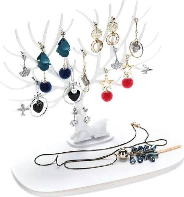 Aptel STOJAK NA BIŻUTERIĘ w kształcie Drzewka Ekspozytor biały AG119G