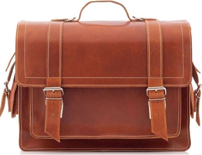 Belveder Plecak torba 2w1 skórzany vintage brąz BR91