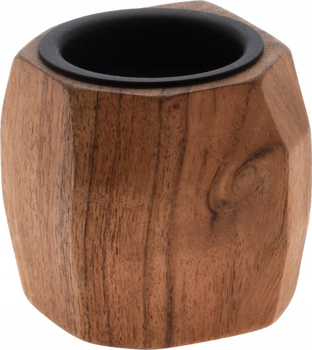 Home Styling Collection Drewniany świecznik, akacja, 6 cm