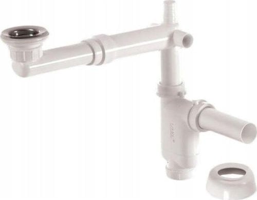 Syfon AKCES 19045P SYFON ZLEW. 1-KOM. BUTELKOWY, SITKO 3,5 TRZPIEŃ STAL. KOREK CEDZAK , PP, PRZELEW WERTYKAL. FI 40 // SZT.A.40-PP-1KOM-3,5-PRZELEW/PP