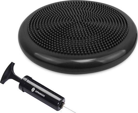 Springos Poduszka sensoryczna dysk do ćwiczeń czarna UNIWERSALNY