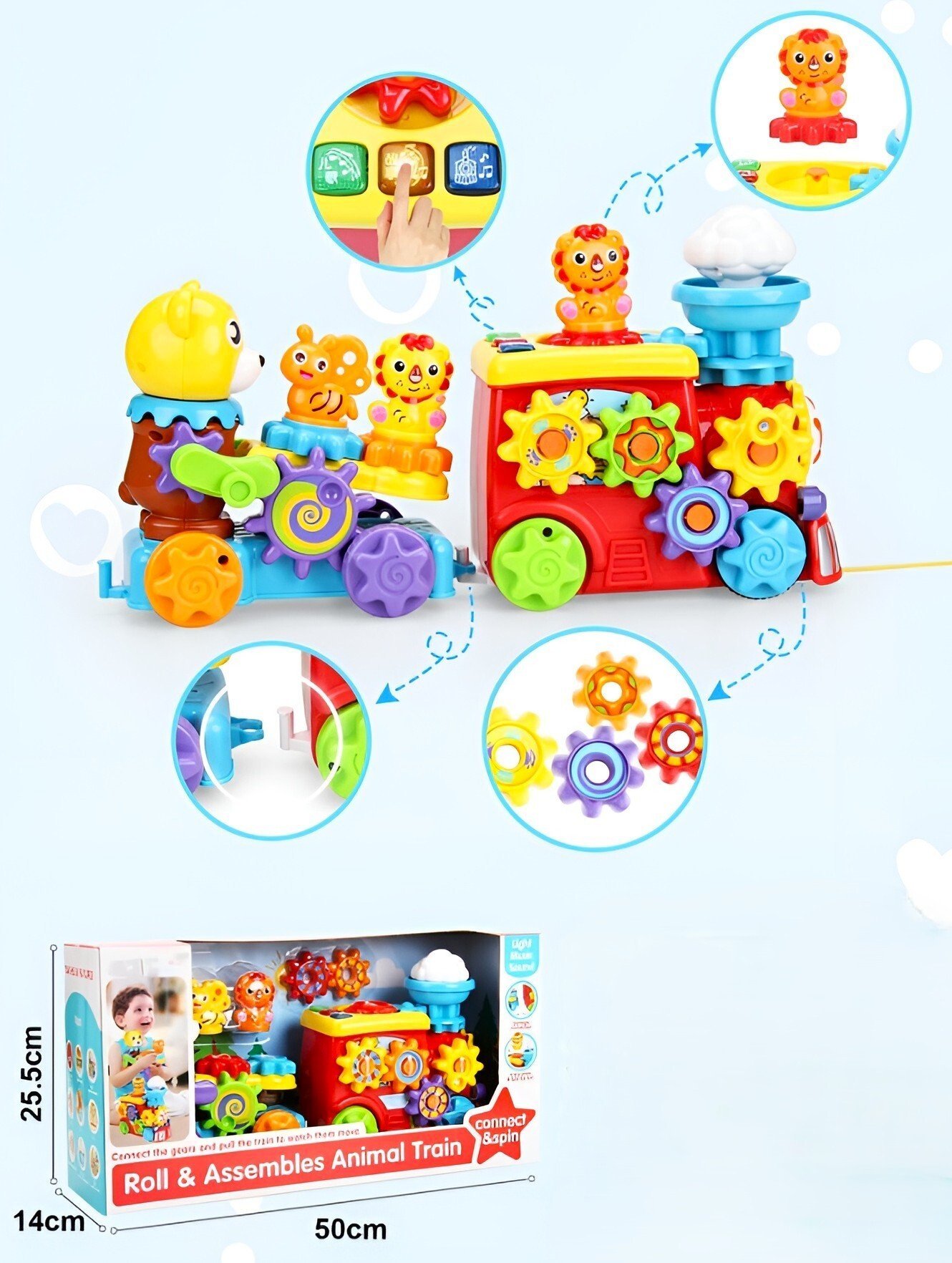 Bounn Pociąg sensoryczny dla dzieci trybiki niedźwiedź