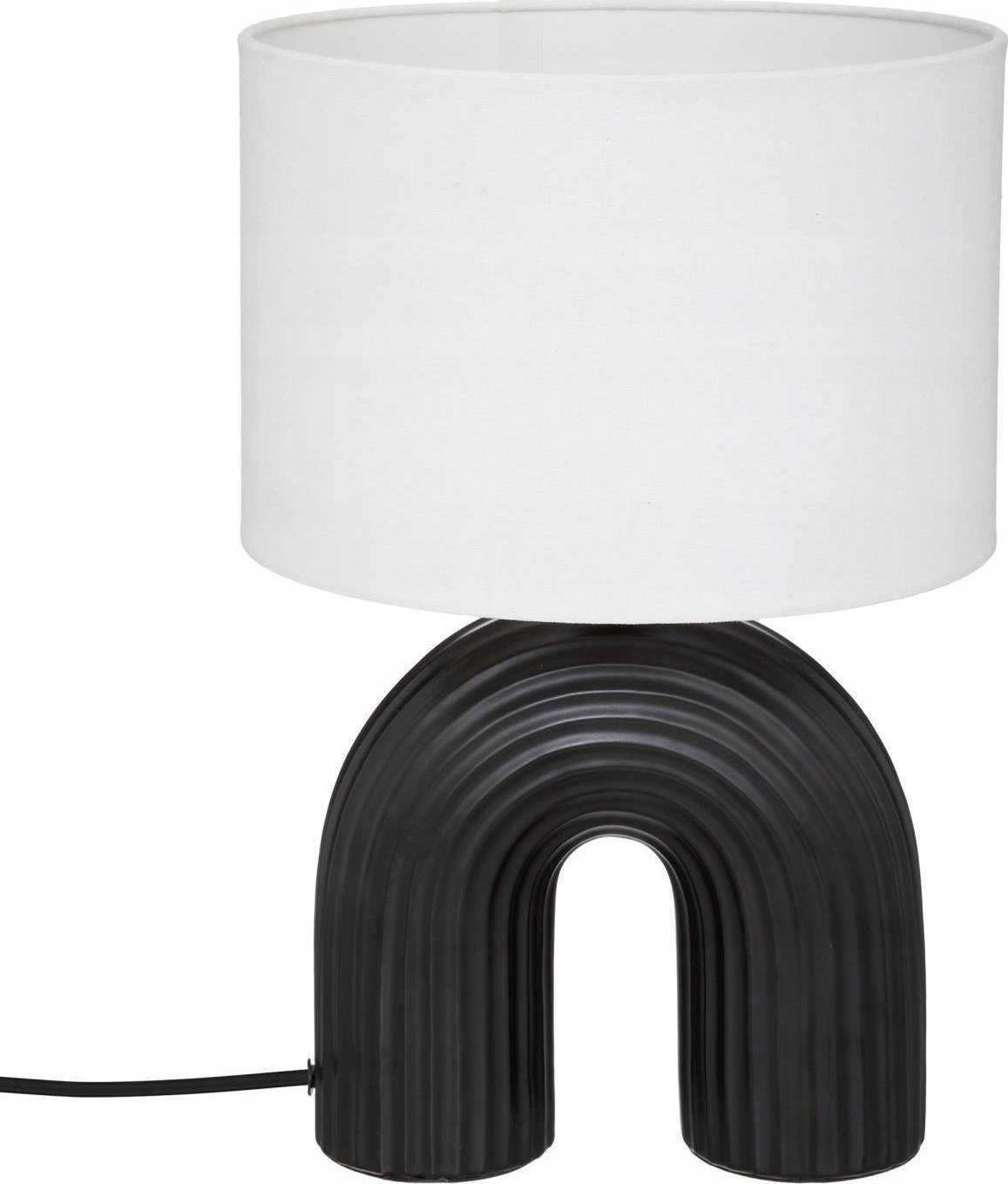 Atmosphera Lampa z abażurem Eidel i z ceramiczną podstawą, 40,5 cm